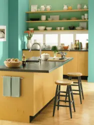 How to paint walls in a small kitchen photo