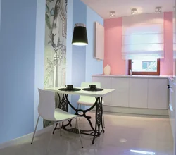 How to paint walls in a small kitchen photo