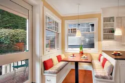 Sofa by the window in the kitchen photo
