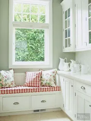 Sofa by the window in the kitchen photo