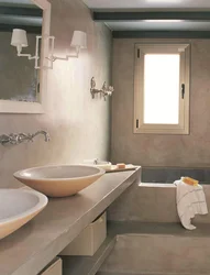 Microcement in the bathroom photo