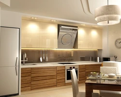 Straight light kitchen design