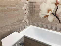 Bathtub Design Made Of Tiles And Pvc Panels