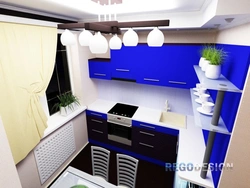 Ship kitchen design with refrigerator