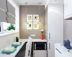 Ship kitchen design with refrigerator