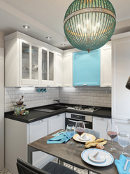 Ship kitchen design with refrigerator