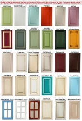 Samples of MDF facades for the kitchen photo