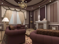 Living room interior all in chocolate