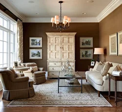 Living Room Interior All In Chocolate