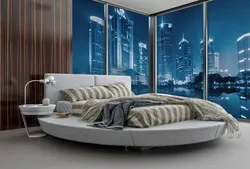 3D wallpaper in the bedroom interior