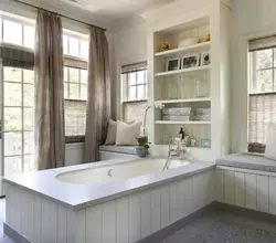 Hamam pəncərəsində plitələr foto