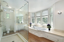 Tiles on bath window photo