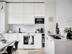 White doors in the kitchen interior photo