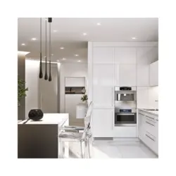 White doors in the kitchen interior photo