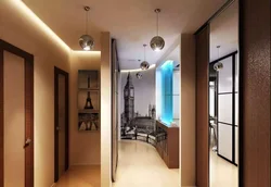 Interior of the hallway in a three-room apartment