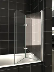 Glass curtains for bathroom photo