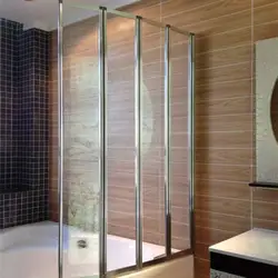 Glass curtains for bathroom photo
