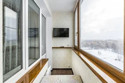 Show photo of the loggia in the apartment
