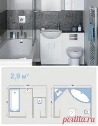 Combine a bathroom in a panel house photo