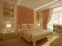 Peach bedroom design photo