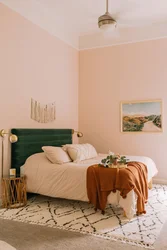 Peach bedroom design photo