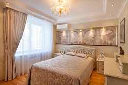 Bedroom design 17 square meters with two windows