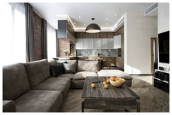 Modern Interior Of Large Kitchen Living Room