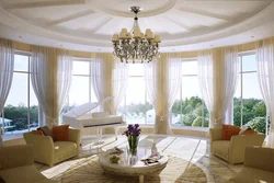 Windows in the living room in the house photo