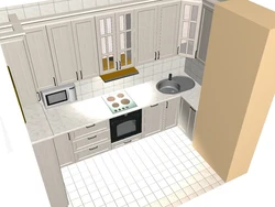 Ventilyasiya kanalı dizaynlı mətbəx 8 kv.