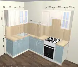 Кухня з вентыляцыйным корабам дызайн 8 кв