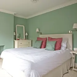 Paint for walls in the bedroom photo in the interior