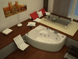 Small bathroom design with jacuzzi