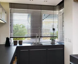 Decorate blinds in the kitchen photo