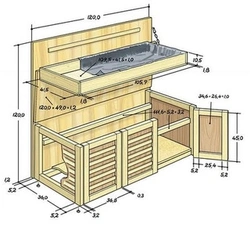 DIY Kitchen Made Of Wood, Drawings Of Wood, Photo