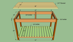 DIY Kitchen Made Of Wood, Drawings Of Wood, Photo