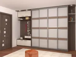 Photo Of A Hallway With A Wardrobe In A Modern Style, Narrow And Long
