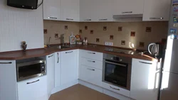 Kitchen interior design with ledge