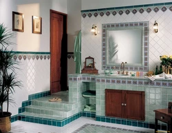 Photo of tiles bath countertop