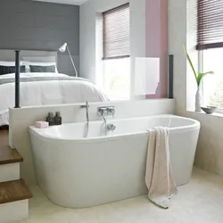 Freestanding bathroom in the interior