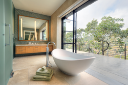 Freestanding bathroom in the interior