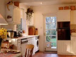 Kitchen interior with 3 doors