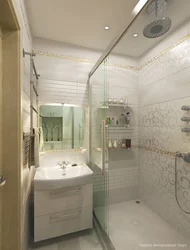 Bathroom design with narrow tiles