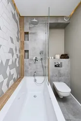 Bathroom design with narrow tiles