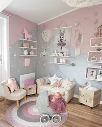 Children's room design for a girl in an apartment