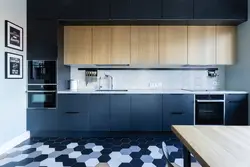 Three-level kitchen in the interior