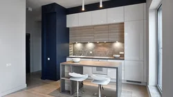 Three-level kitchen in the interior