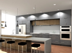 Three-Level Kitchen In The Interior