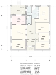 House with 4 bedrooms, one-story layout, photo projects