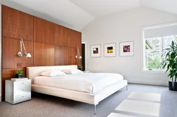 MDF panels for walls in the bedroom photo