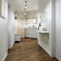 Hallways with white doors photo